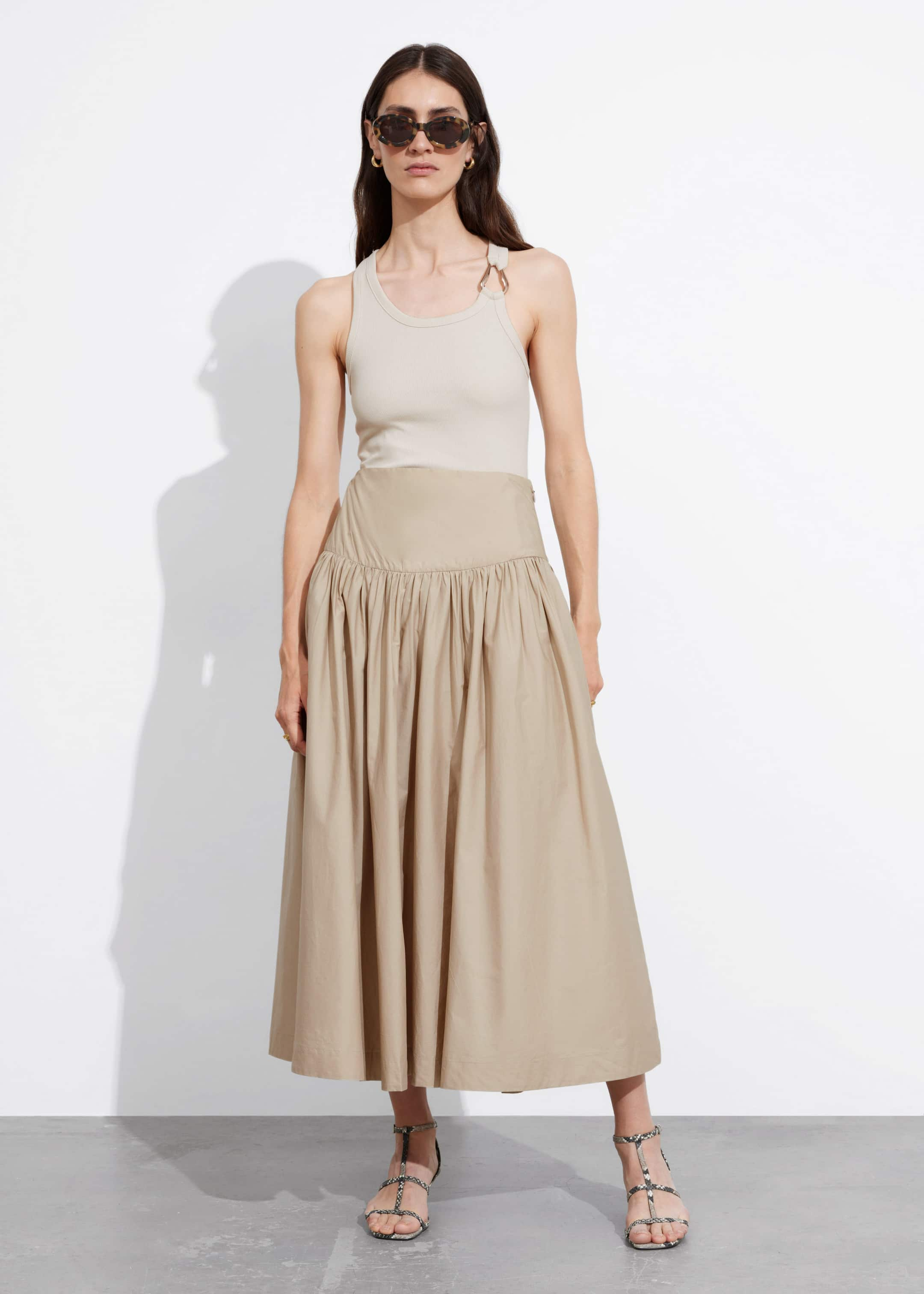 Image of A-Line Midi Skirt