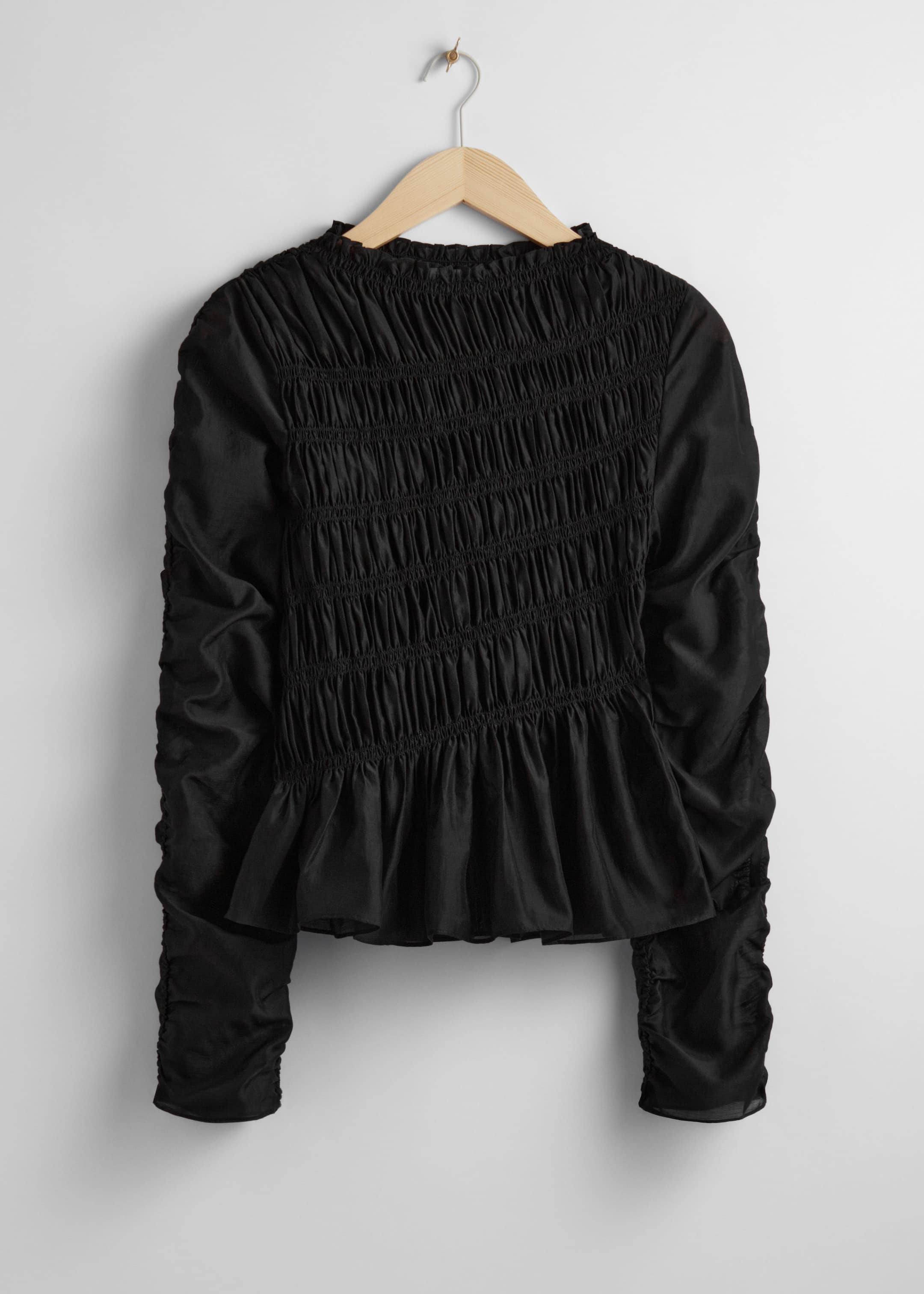 Smocked Top - Black - Still Life