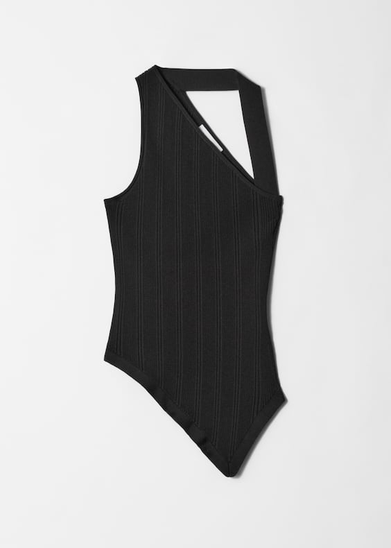 Asymmetric Rib-Knit Top
