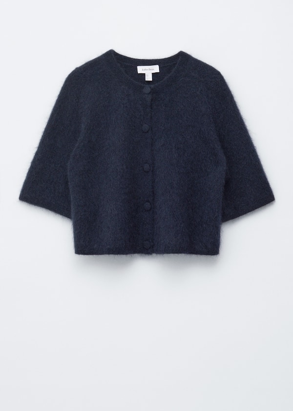 Knitted Mohair-Blend Cardigan