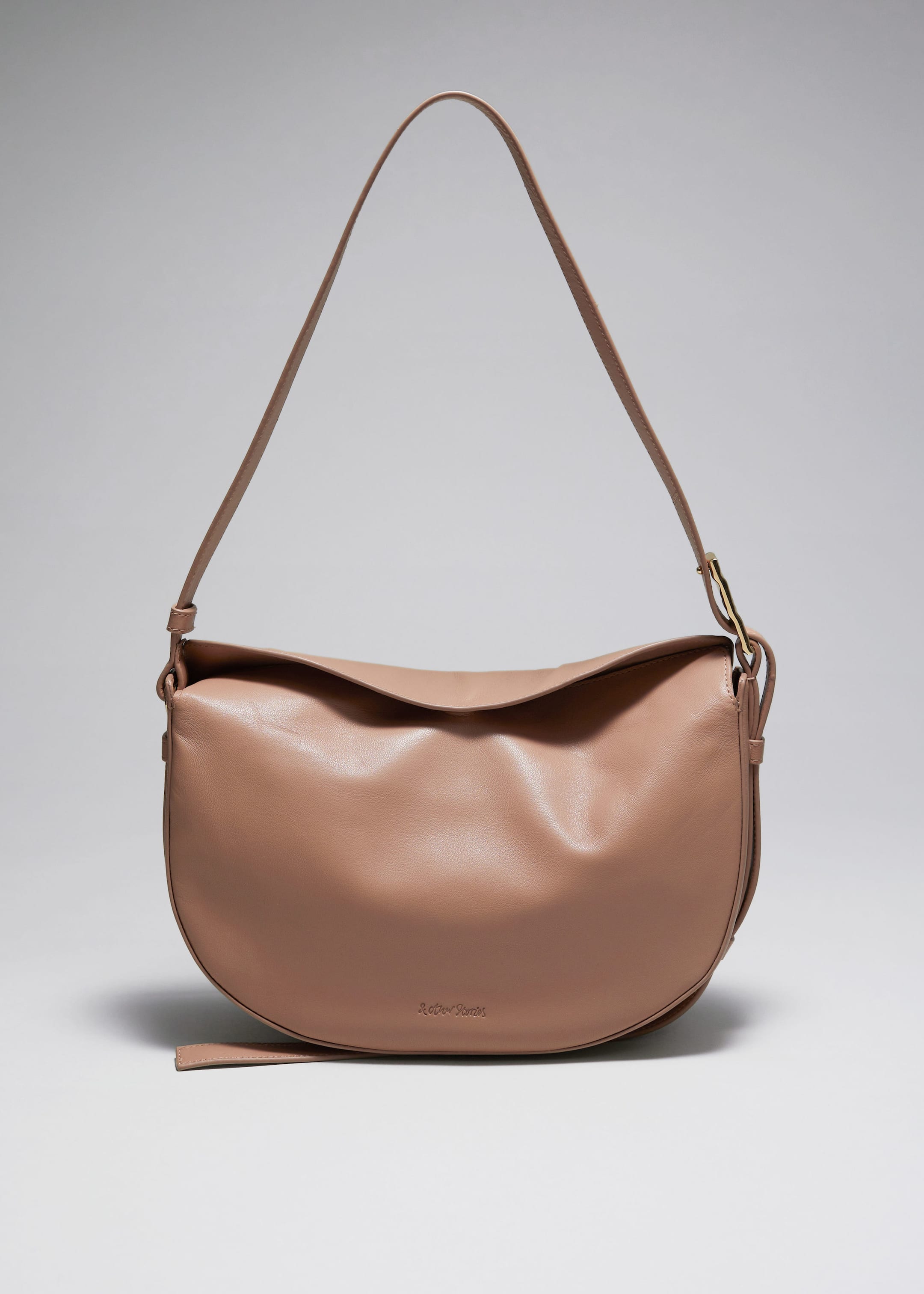 Leather Shoulder Bag - Beige - Still Life