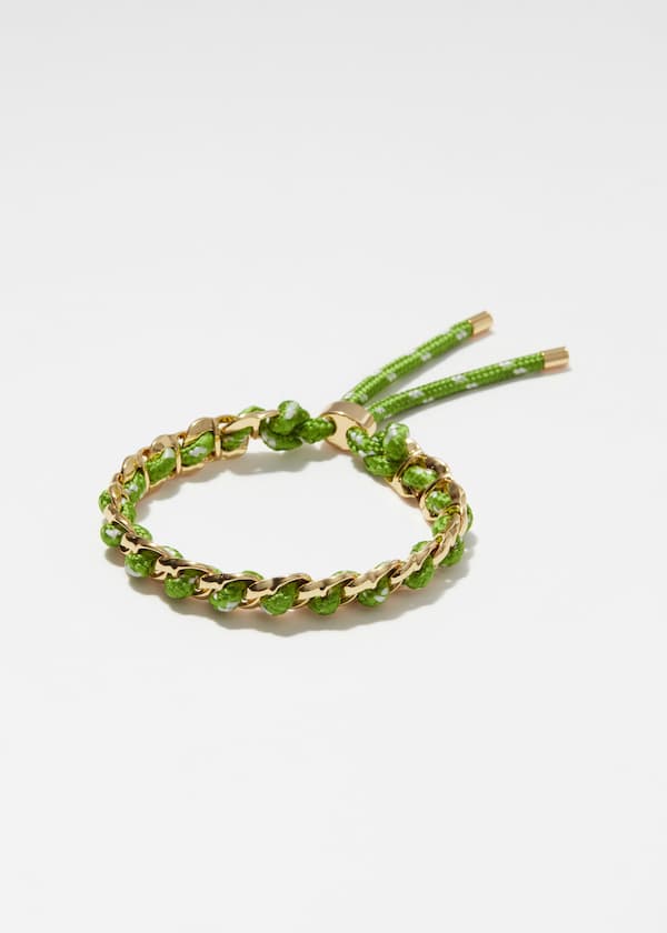 Interlinked-Chain Cord Bracelet