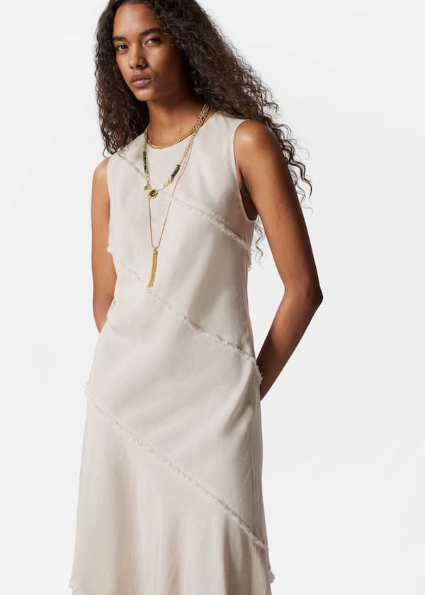 Sleeveless A-Line Midi Dress