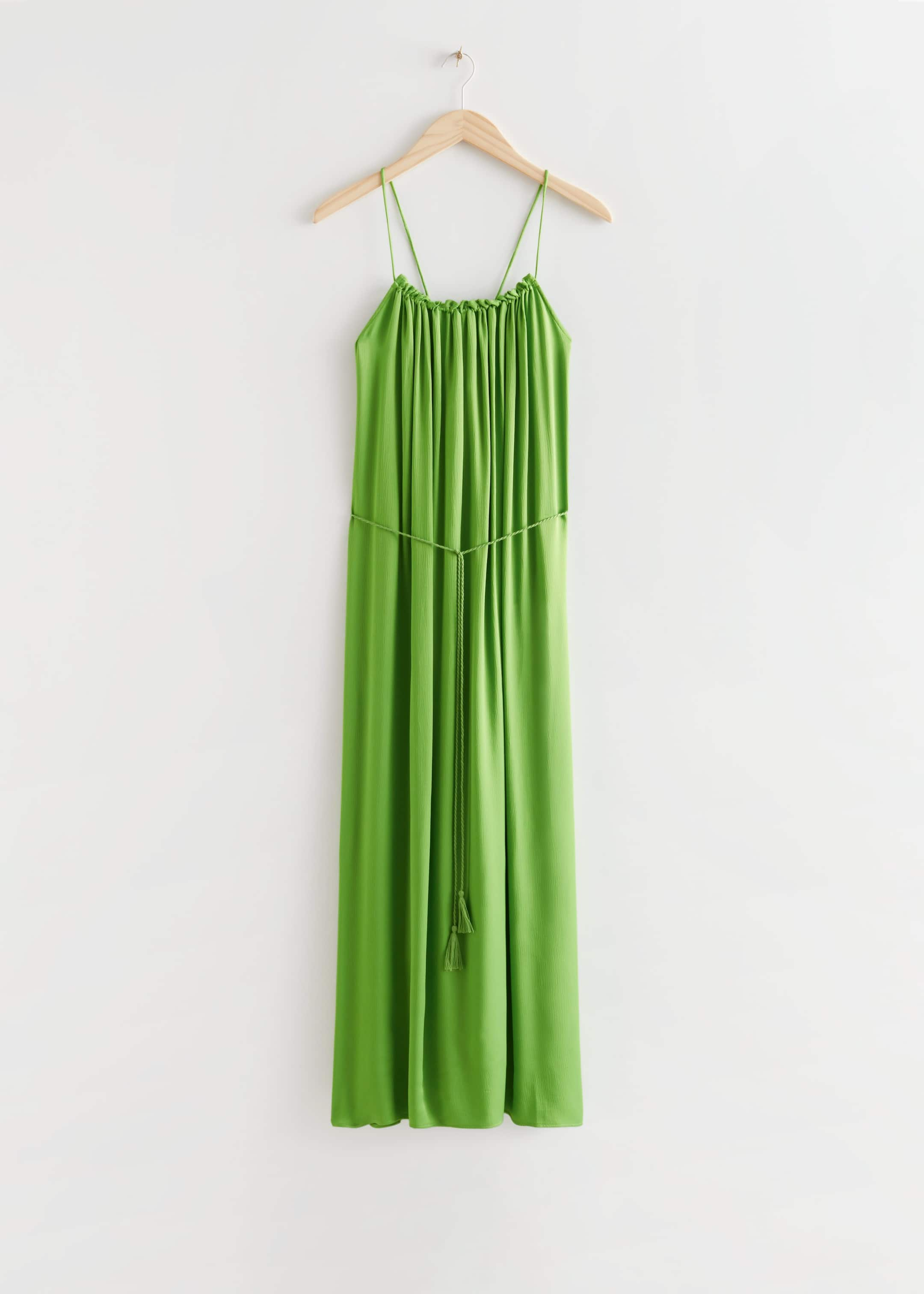 Strappy Tassel Tie Midi Dress - Green - Still Life