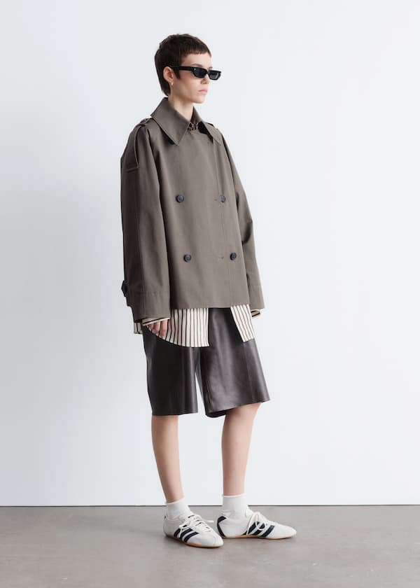 Double-Breasted Trench Jacket