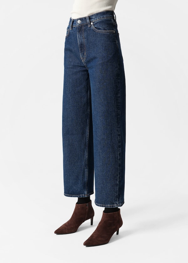 Cropped Wide-Leg Jeans