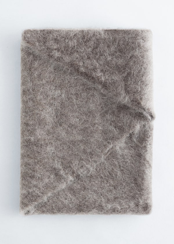 Mohair-Blend Brushed Triangle Scarf
