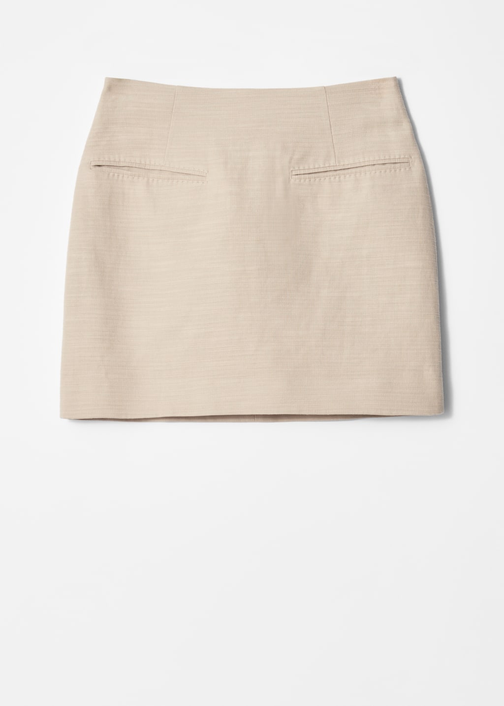 & Other Stories Women's Beige Tailored Mini Skirt