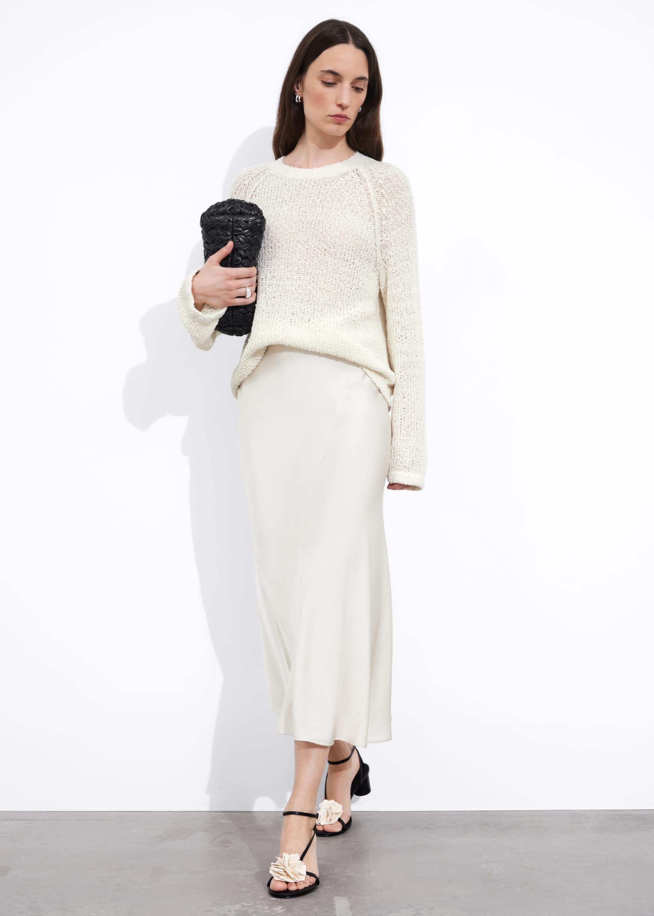 Silk-Blend Knit Top - Cream - Lookbook