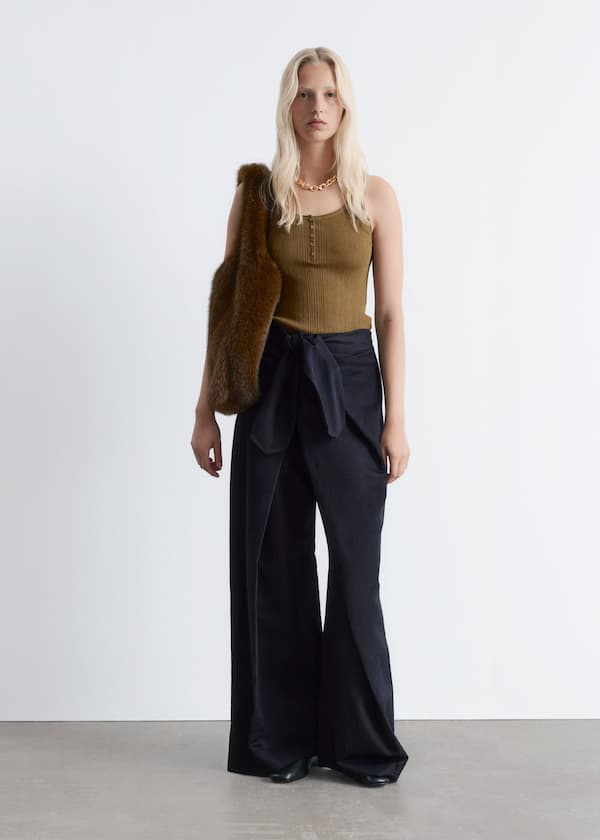 Tapered Press-Crease Trousers