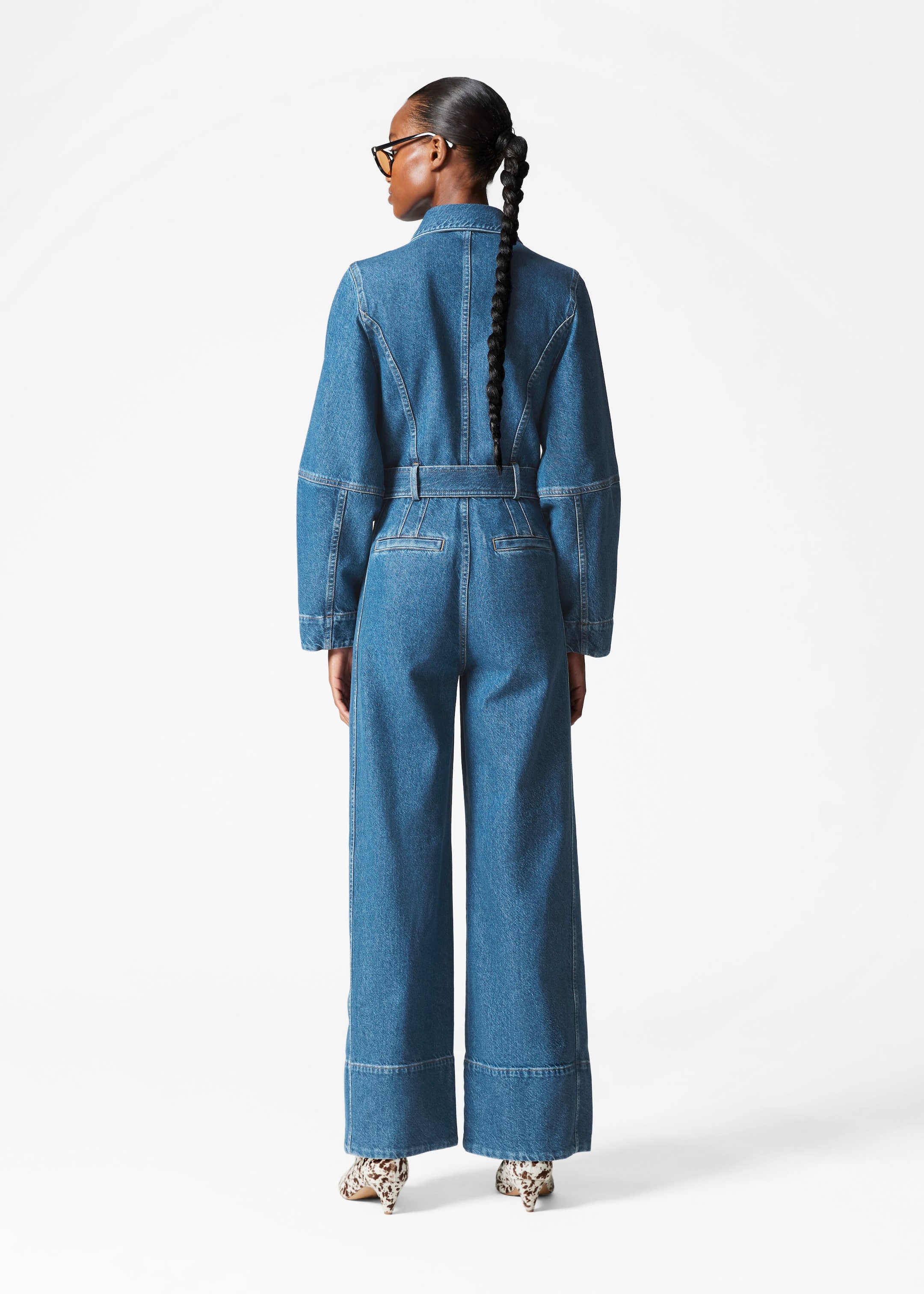 Denim Jumpsuit - Mid blue - Lookbook