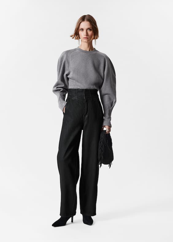 High-Waist Barrel-Leg Jeans