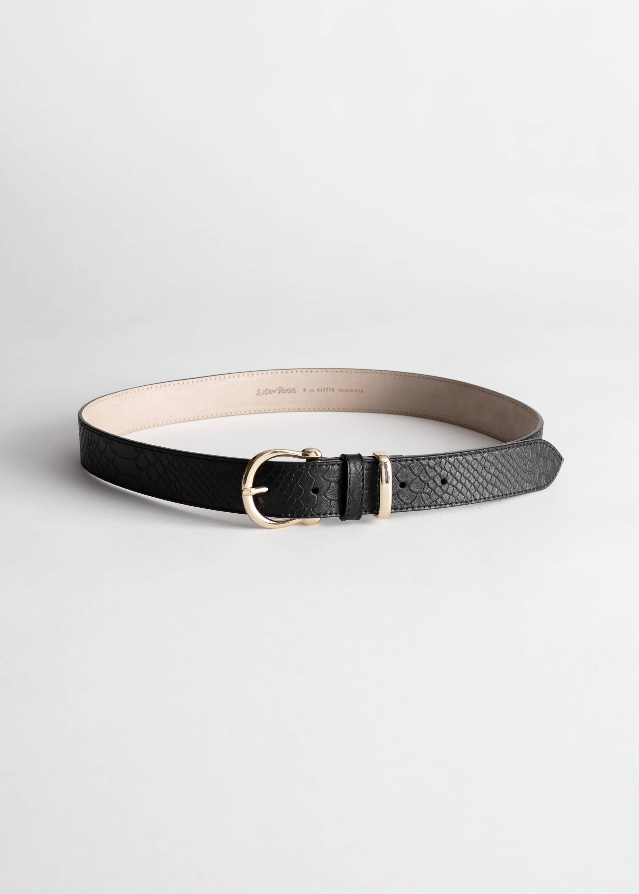 Image of Ceinture en cuir croco