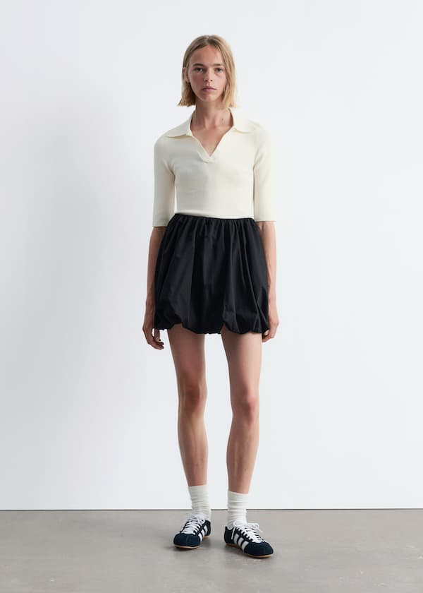Collared Short-Sleeve Top
