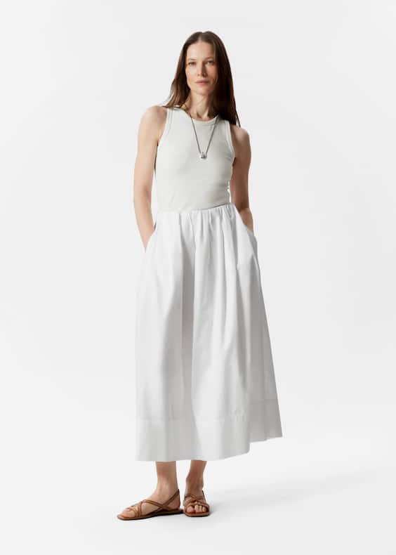 A-Line Midi Skirt
