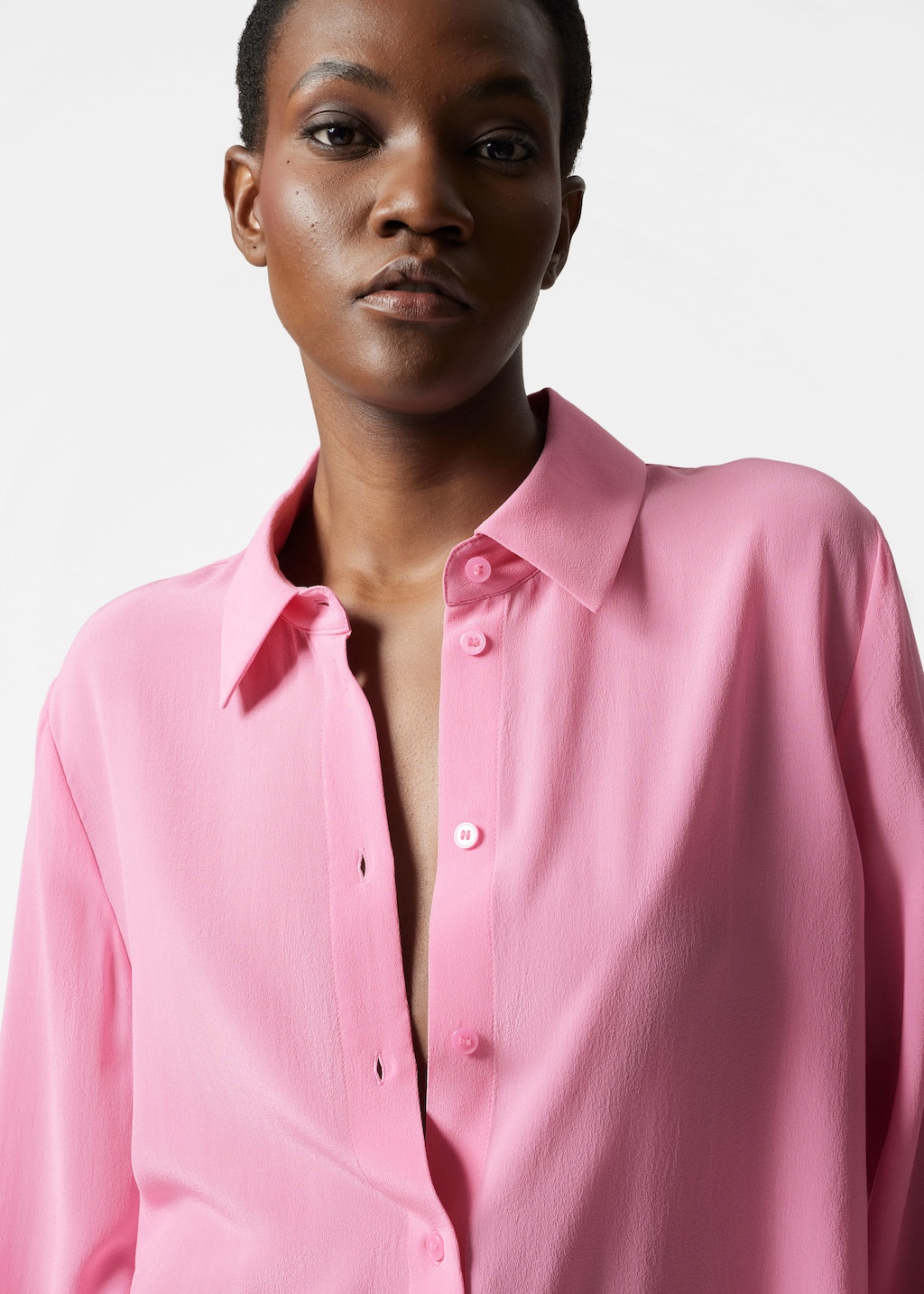 Silk Shirt - Pink - Shirts - & Other Stories