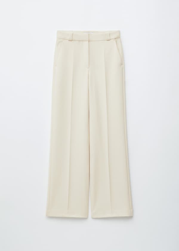 Wide Press-Crease Trousers