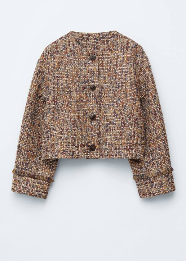 Cropped Bouclé Jacket
