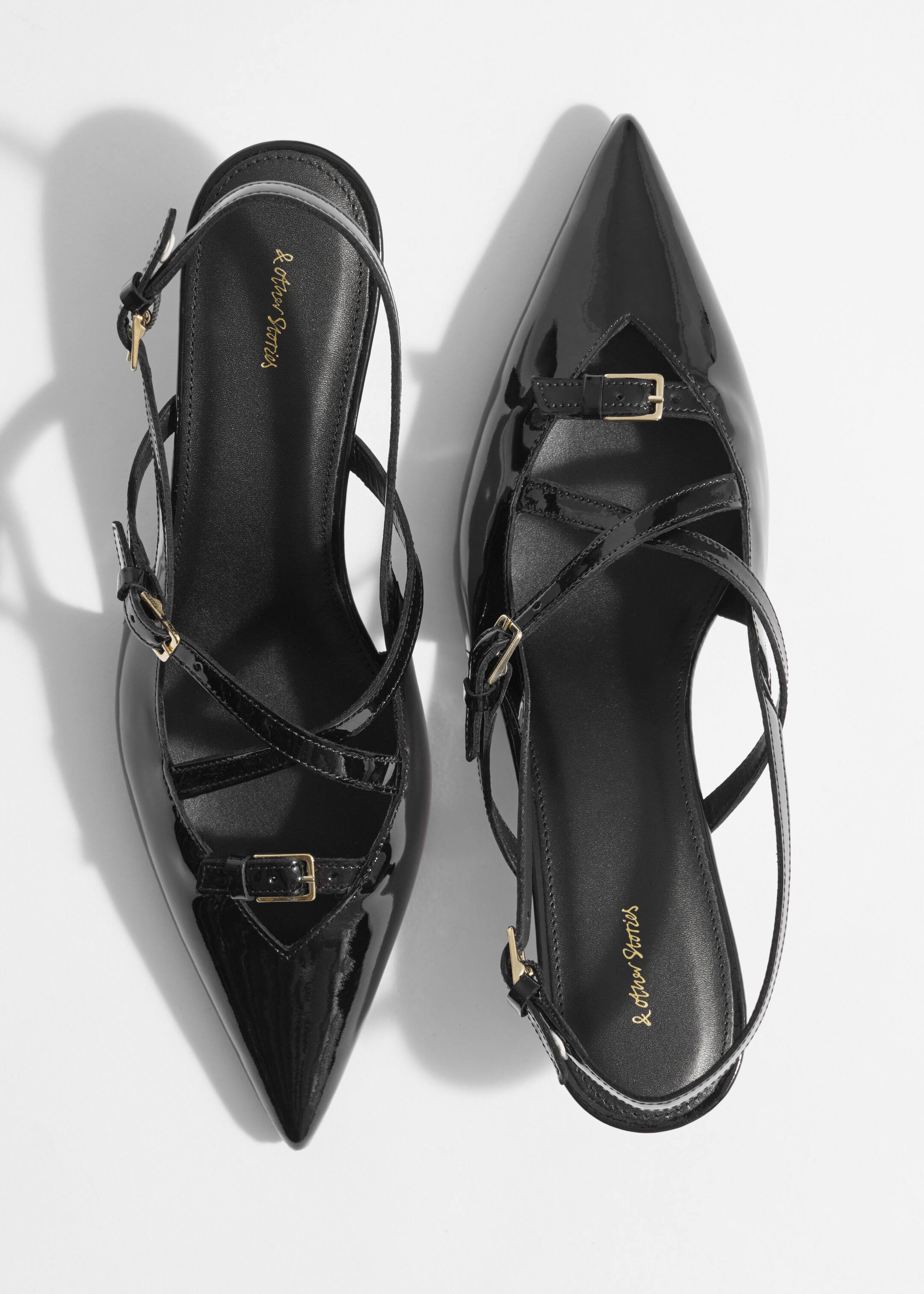 Embellished Slingback Pumps - Black - Still Life