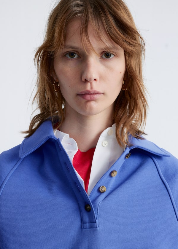 Collared Polo Sweatshirt