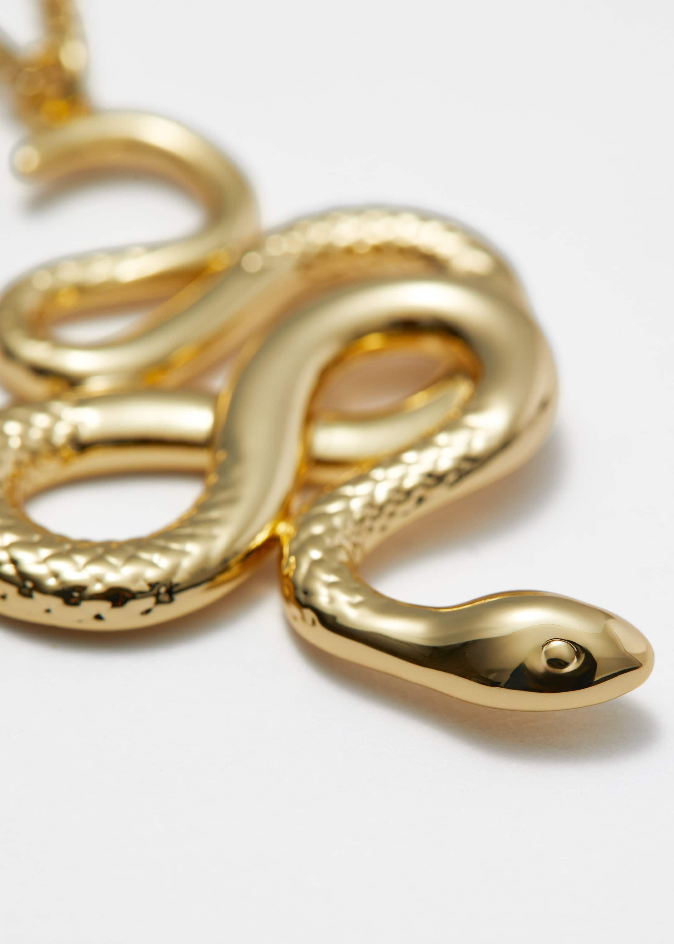 Curled Snake Necklace - {{variantName}} - Descriptive Detail