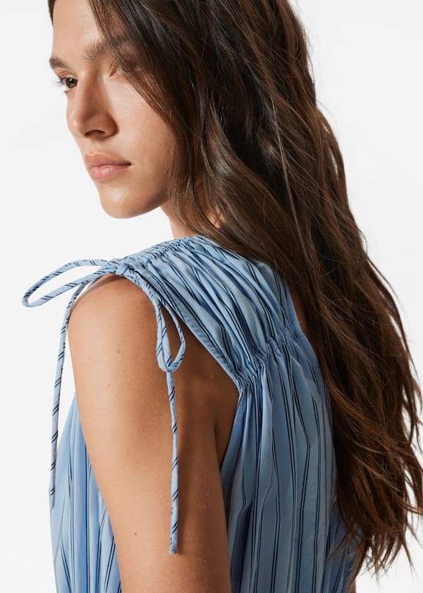 Tie-Detailed Midi Dress