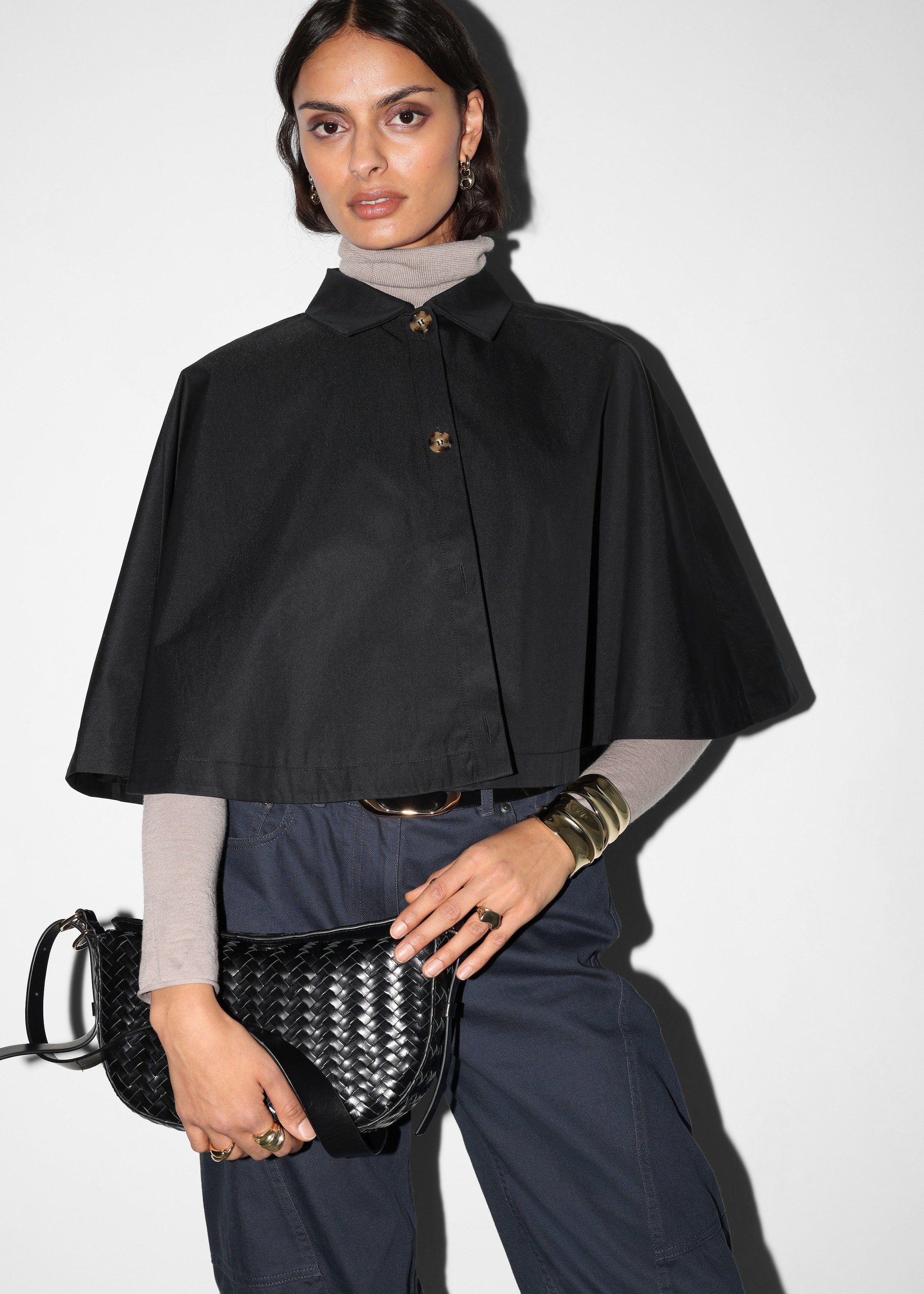 Image of Cropped Trench Cape