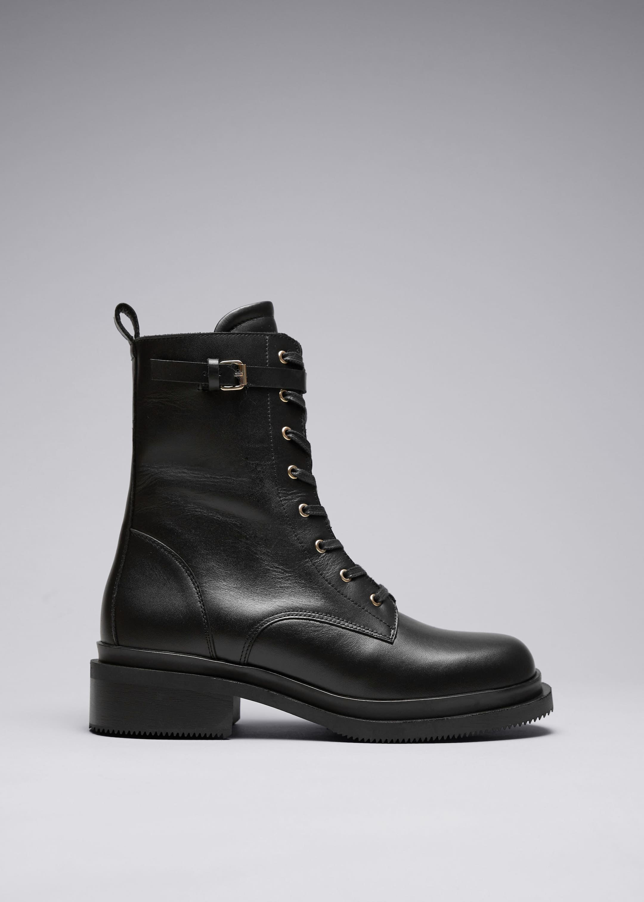 Lace Up Leather Boots Black Other Stories Other Stories DK