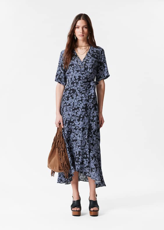Wrap Midi Dress