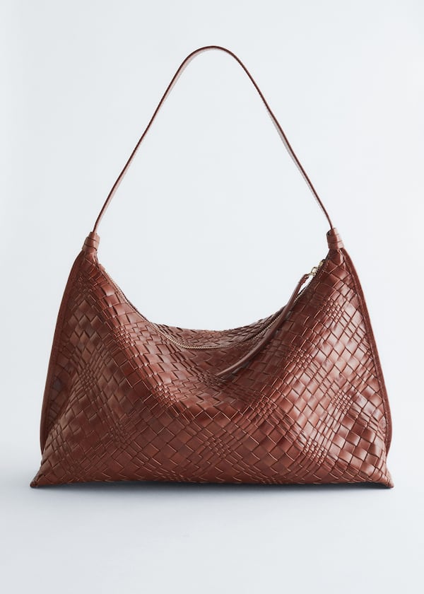 Interwoven Leather Tote Bag