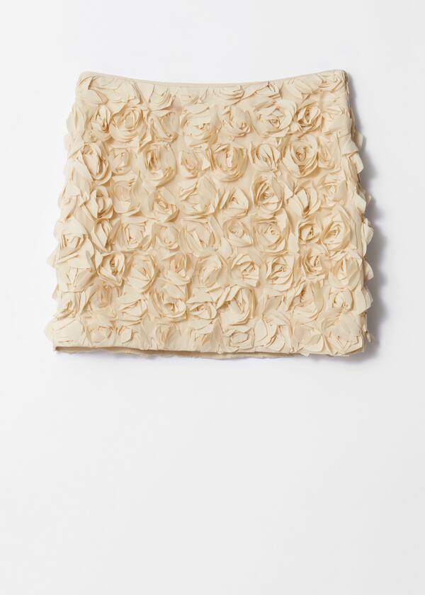 Ruffled Floral Mini Skirt