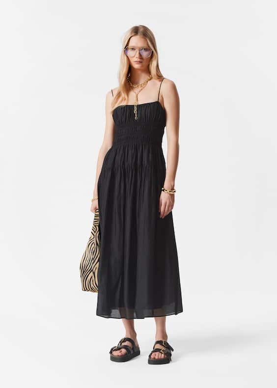 Ruched Midi Dress