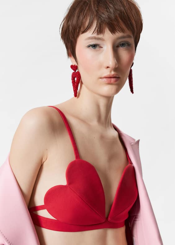 Heart-Shaped Bralette Top