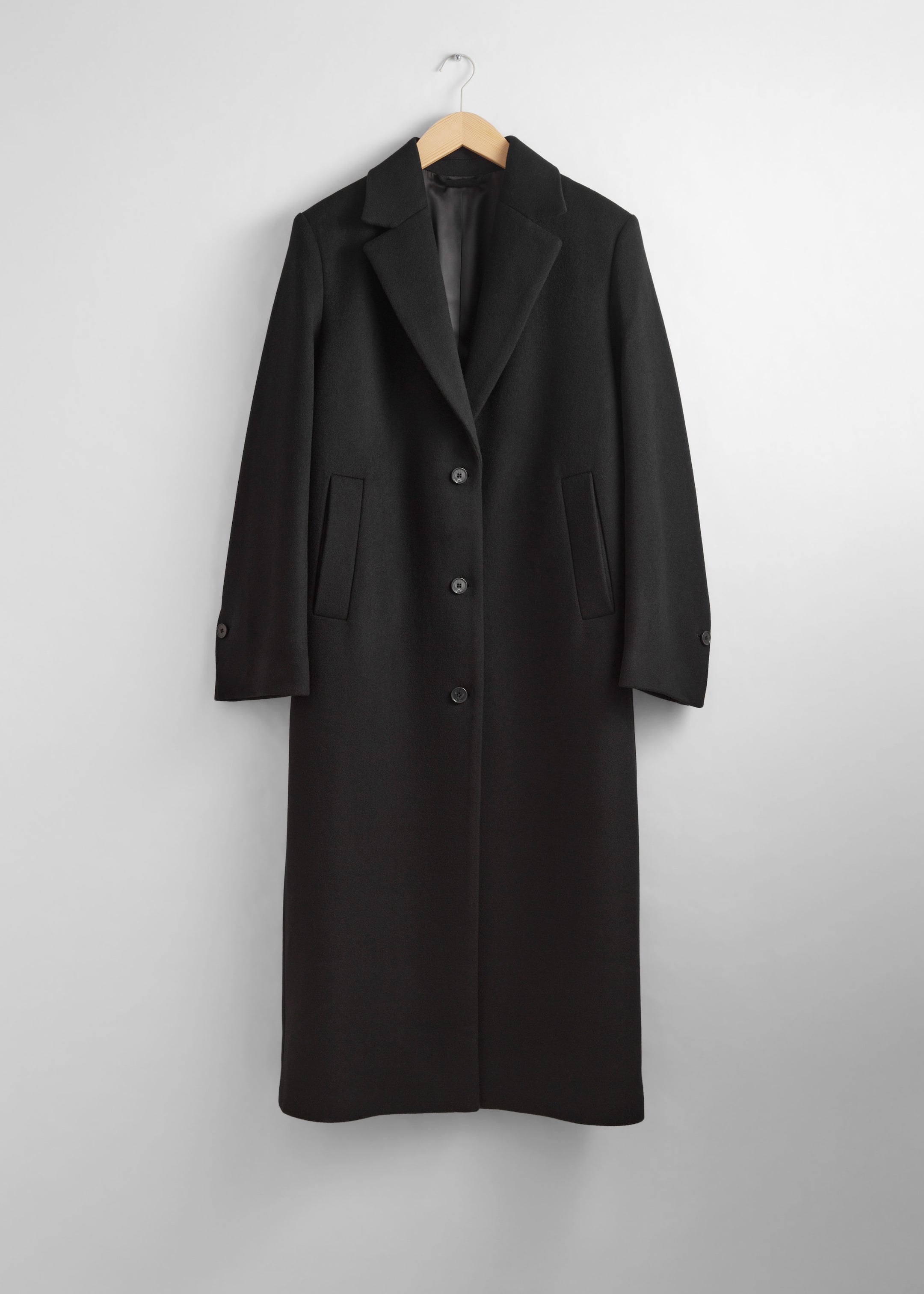 Single-Breasted Wool Coat