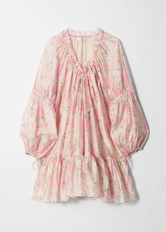 Flounced Mini Dress
