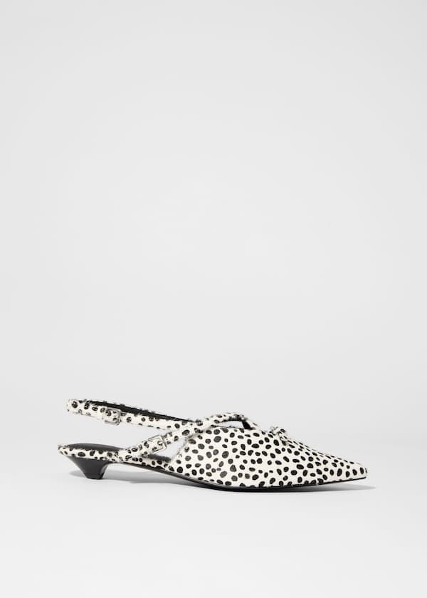 Buckled Strappy Slingback Ballerinas
