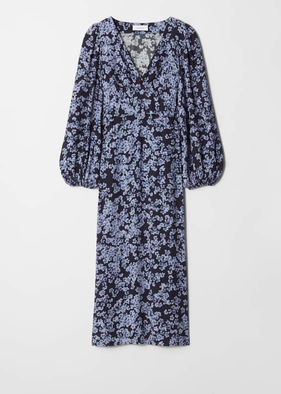 V-Neck Midi Dress