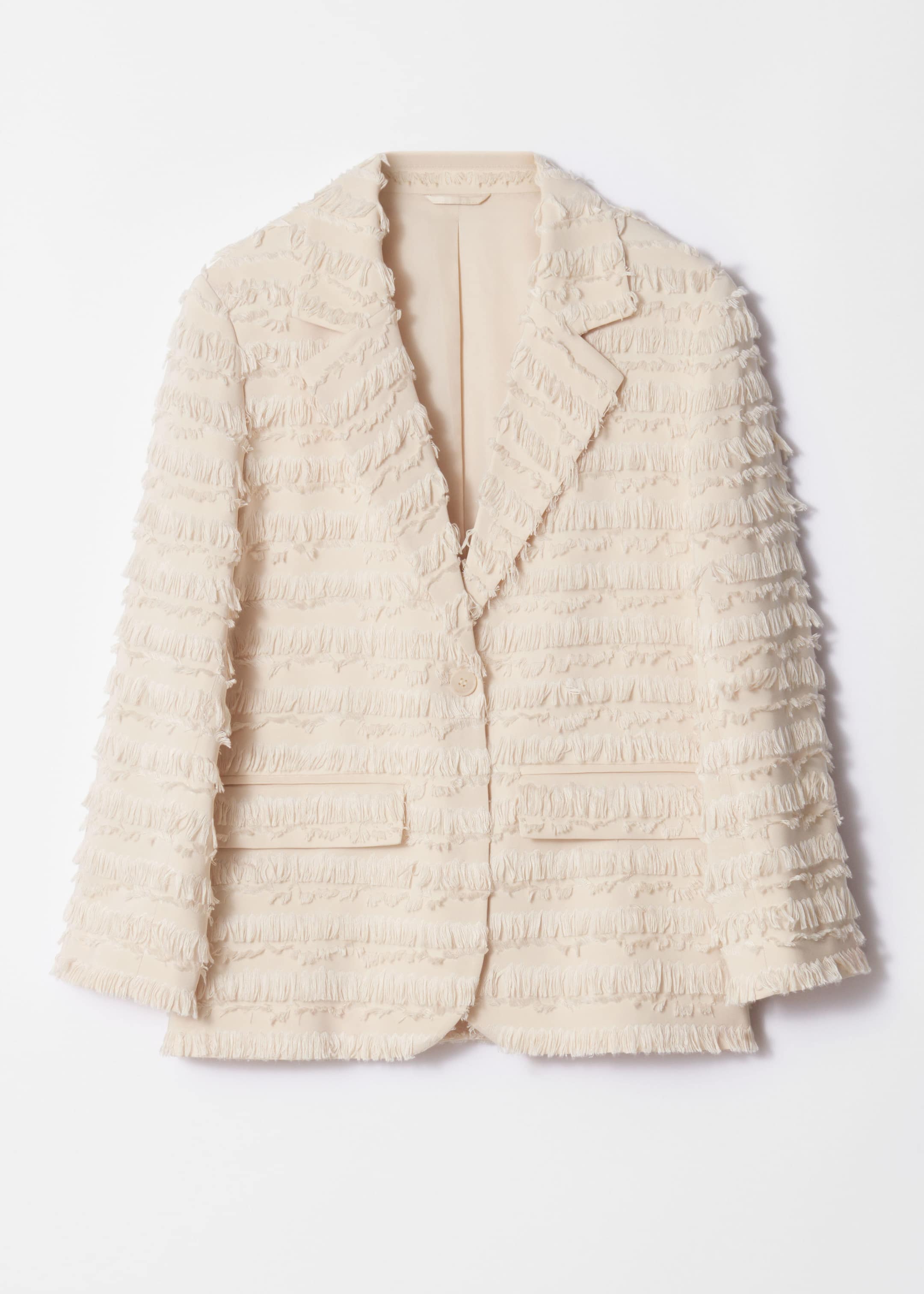 Fringed Blazer - Beige - Still Life