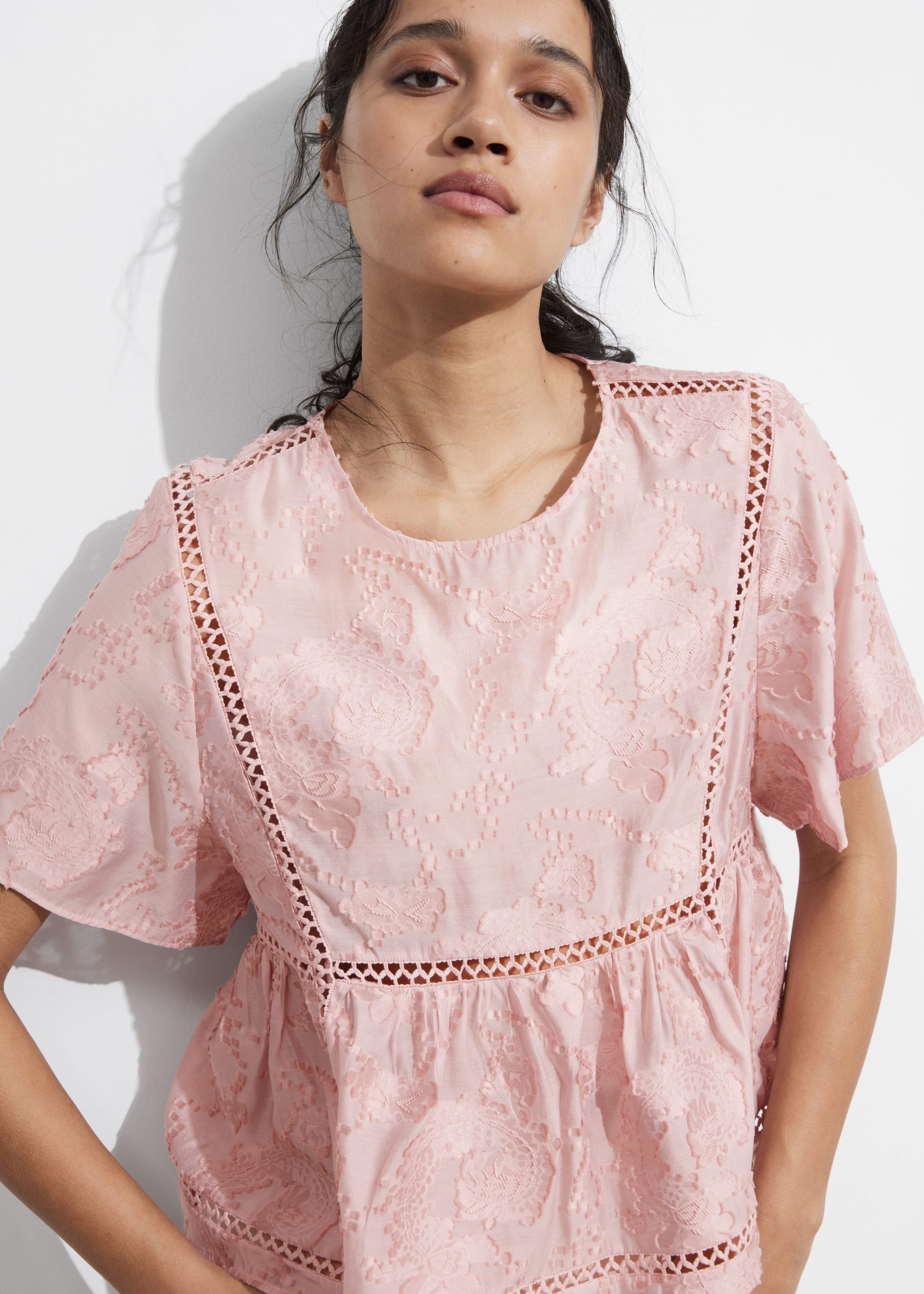 Textured Top - Old Pink - Lookbook