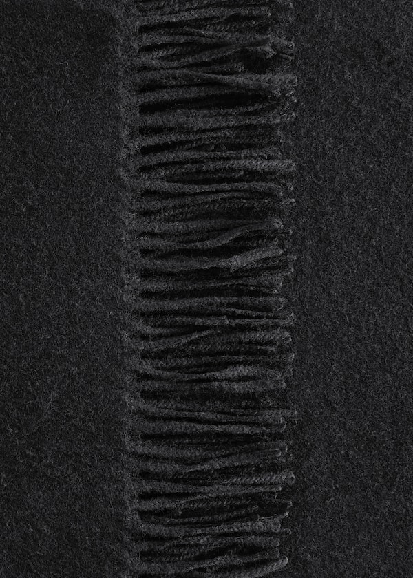 Fringed Wool Blanket Scarf