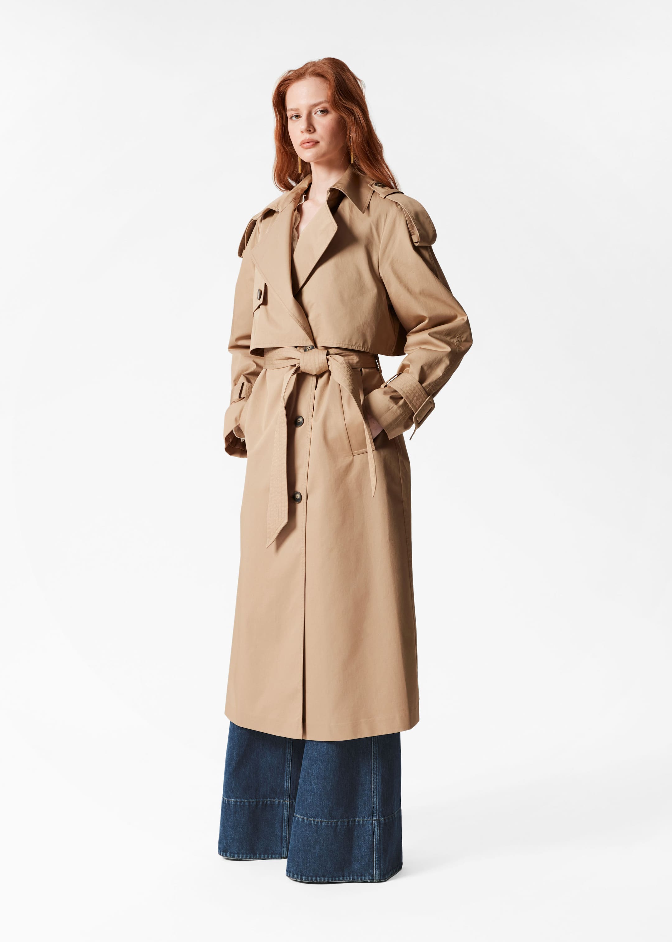 Belted Trench Coat - Beige - Lookbook