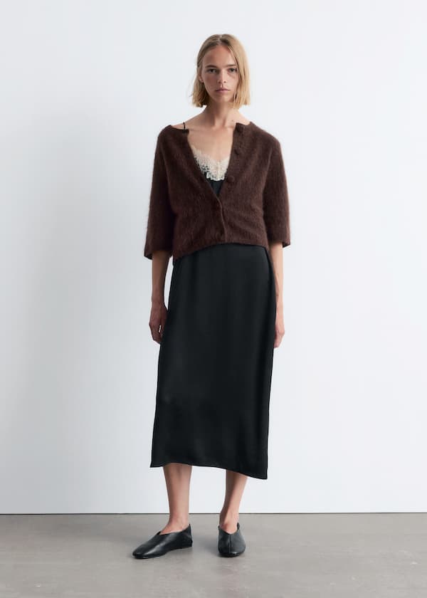 Knitted Mohair-Blend Cardigan