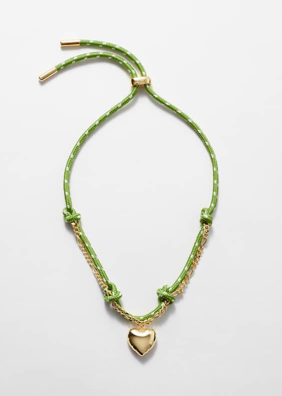 Heart Pendant Cord Necklace