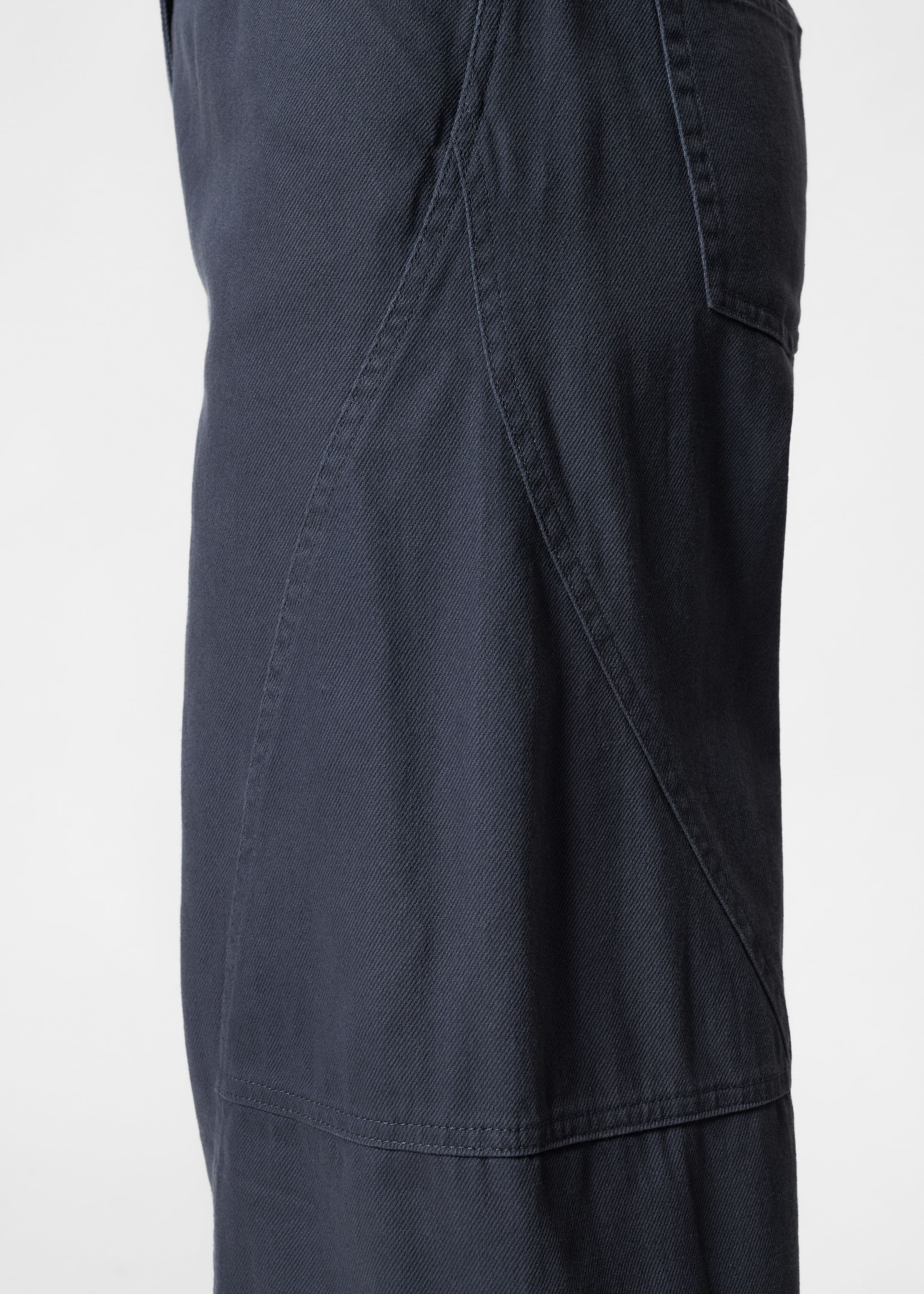 Zipped Barrel-Leg Twill Trousers - Dark Blue - Lookbook