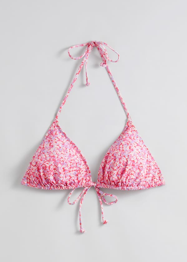 Halterneck Triangle Bikini Top