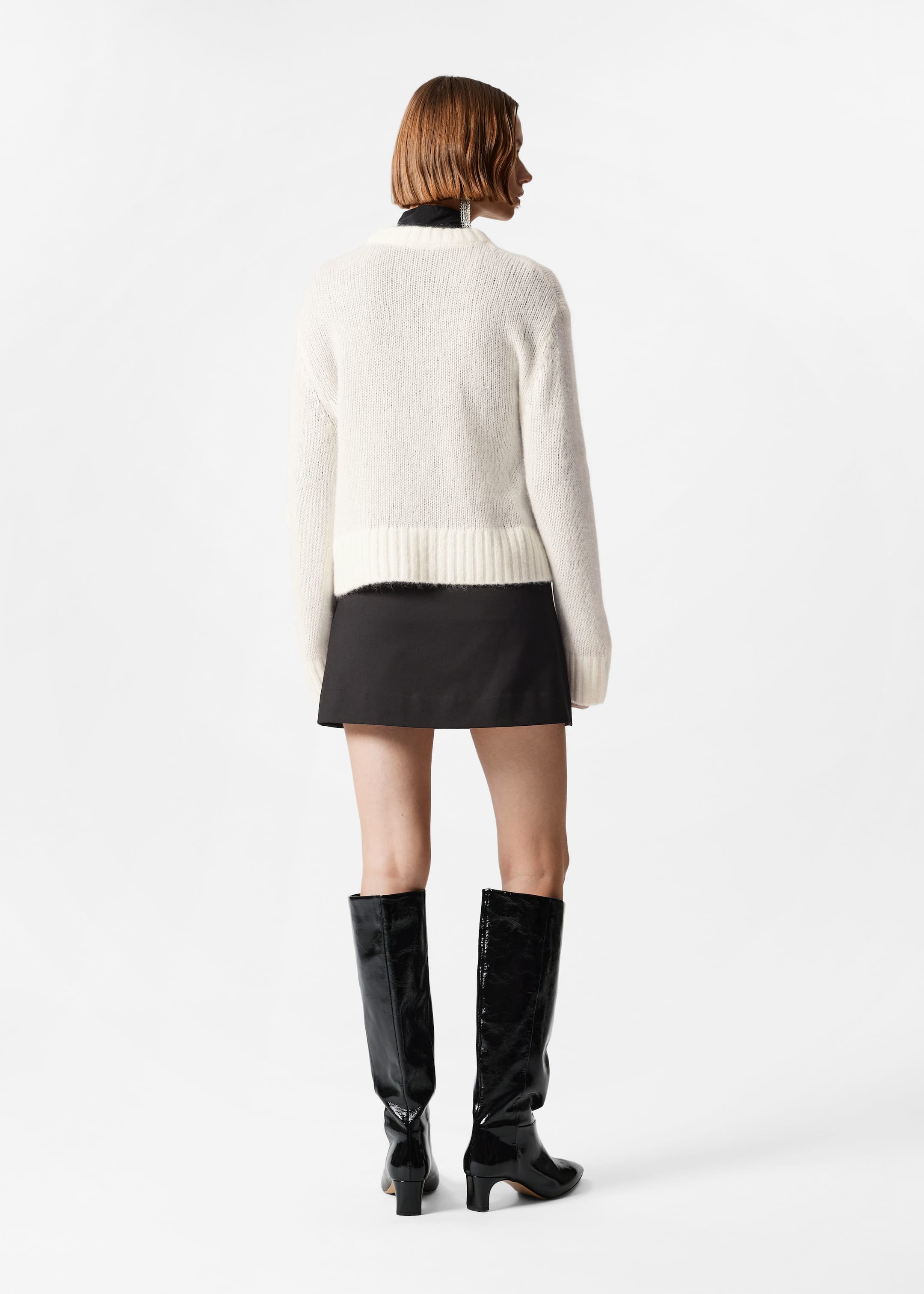 Embroidered Mohair-Blend Sweater - White - Lookbook