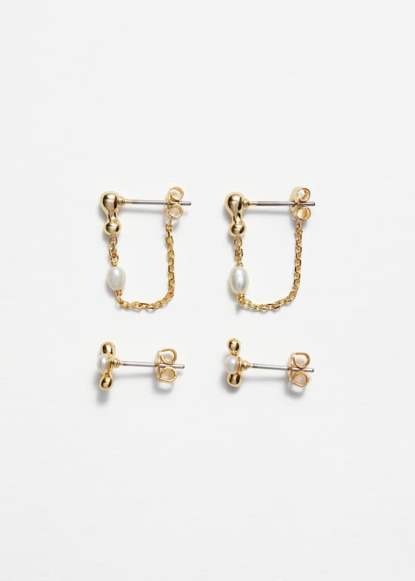Freshwater Pearl Earrings Set