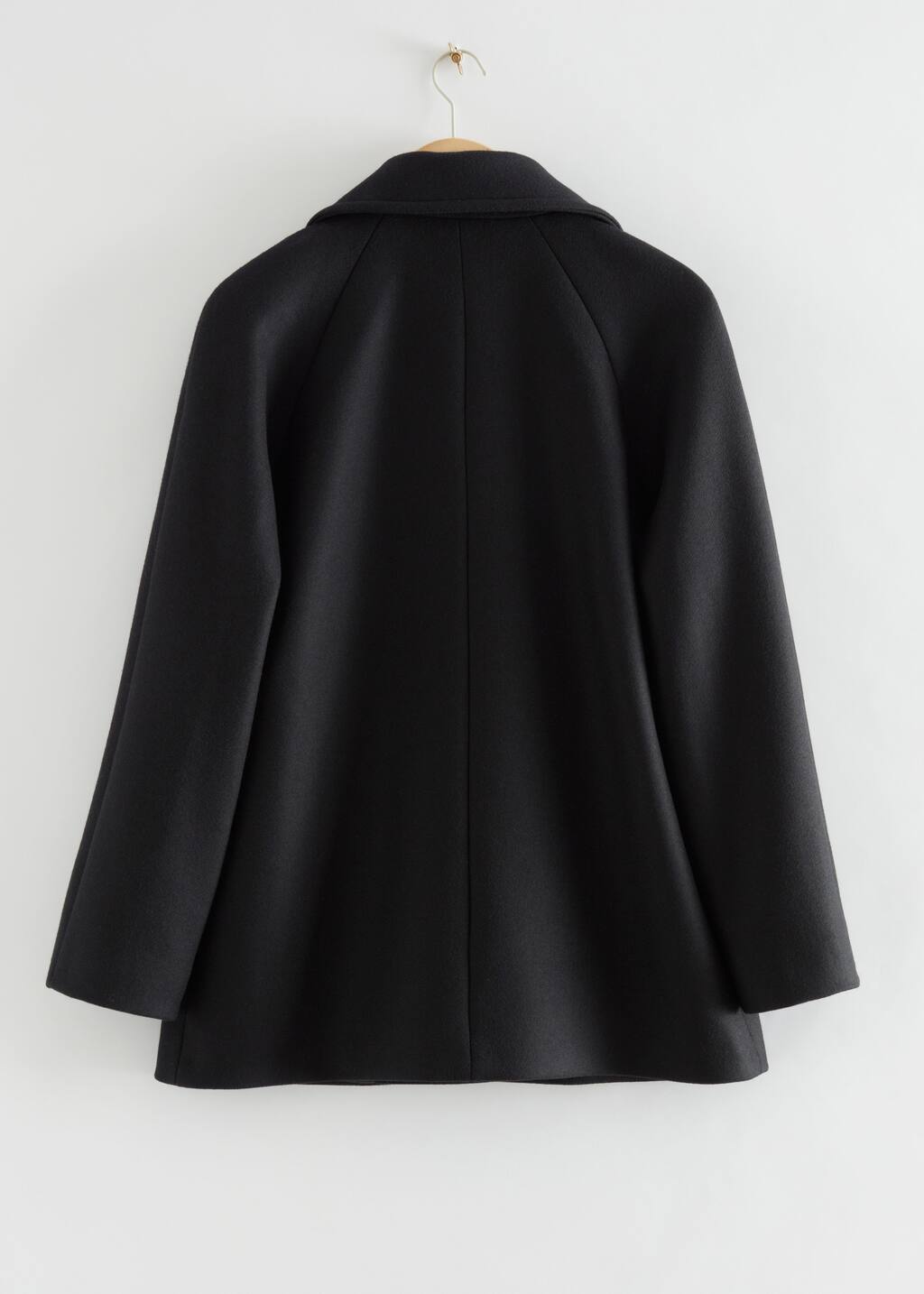 【最終売切・新品未使用】YLEVE WOOL PEA COAT size3 Double-Breasted Wool Pea Coat - Black - Jackets - & Other
