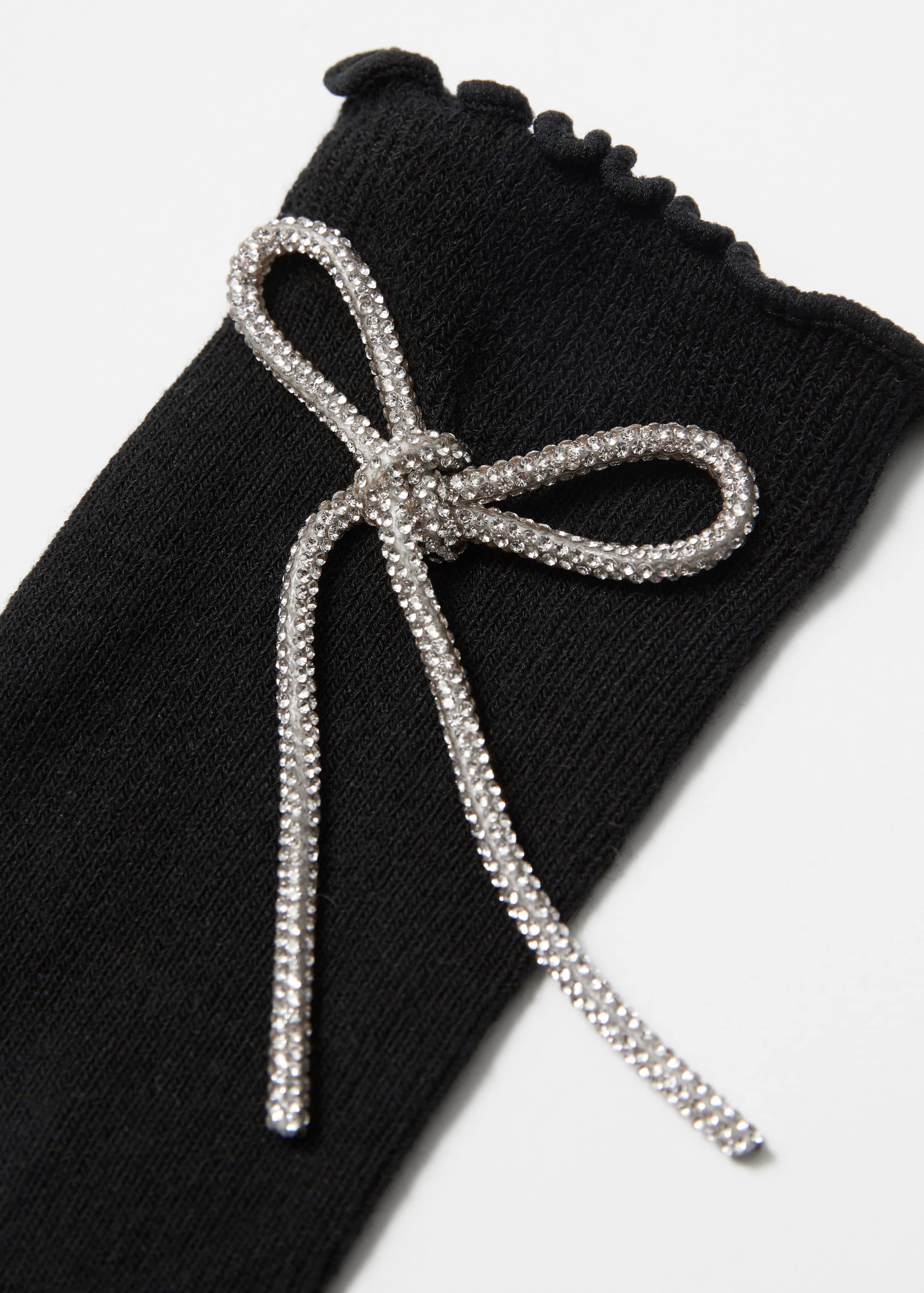 Bow Embellished Socks - {{variantName}} - Descriptive Detail