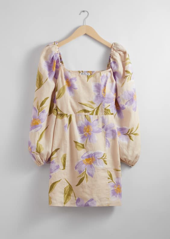 A-Line Linen Mini Dress